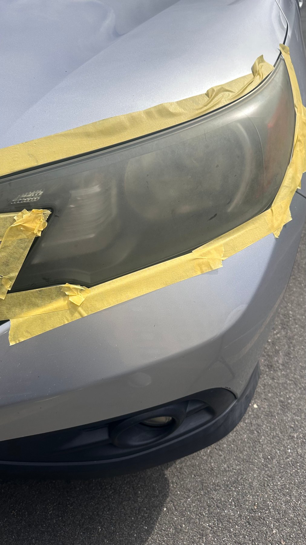 Sedan — NJ Customer headlight before restoration