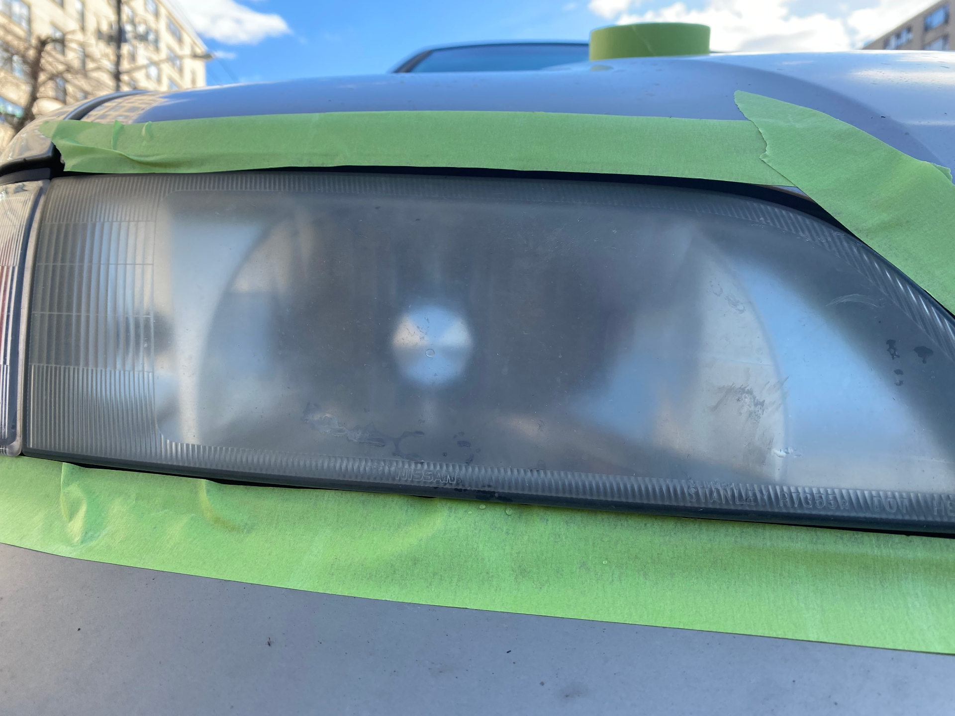 Nissan — NJ Customer headlight before restoration