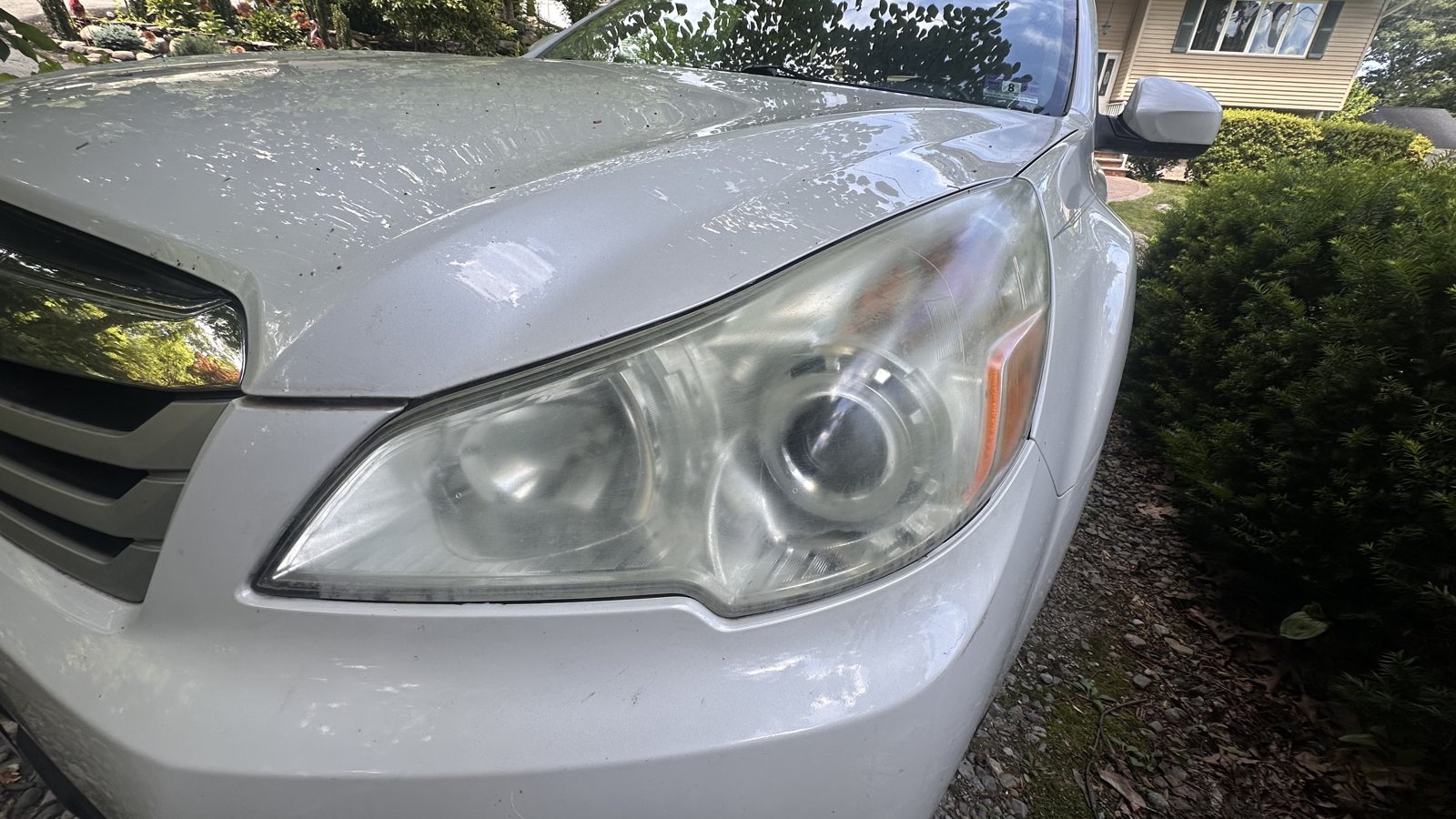 Subaru Outback — NJ Customer headlight before restoration