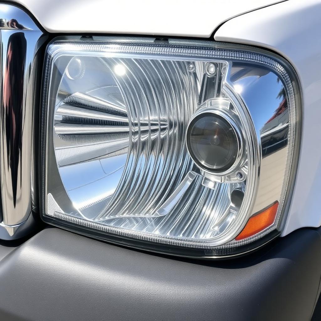 Pickup — Work Truck headlight after restoration — crystal clear